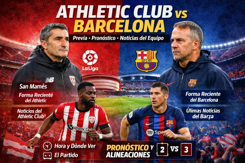 Athletic Club vs Barcelona Previa Pronóstico Noticias del Equipo