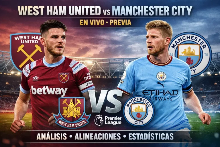 West Ham United vs Manchester City EN VIVO Previa
