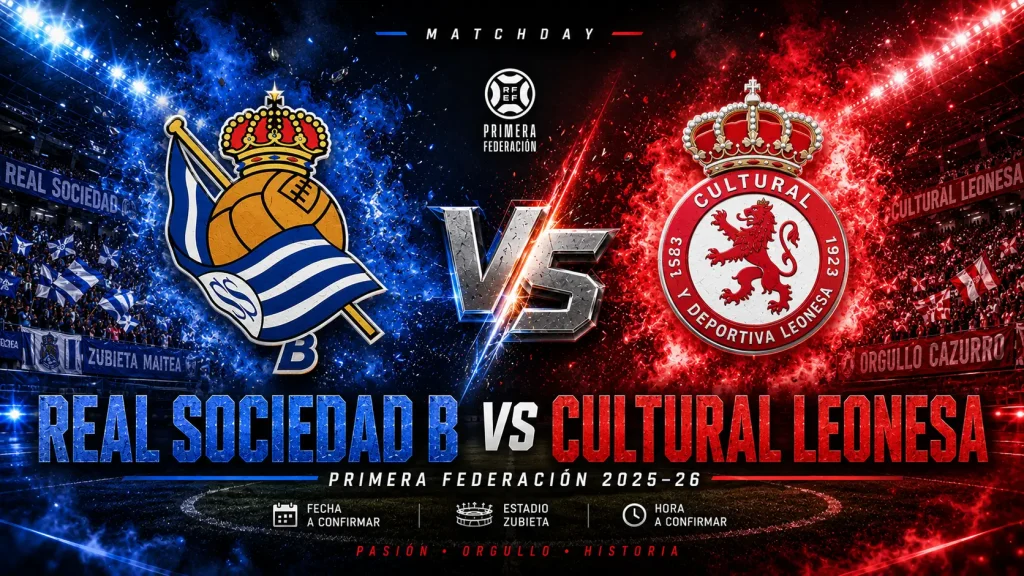 Real Sociedad B vs Cultural Leonesa En Vivo